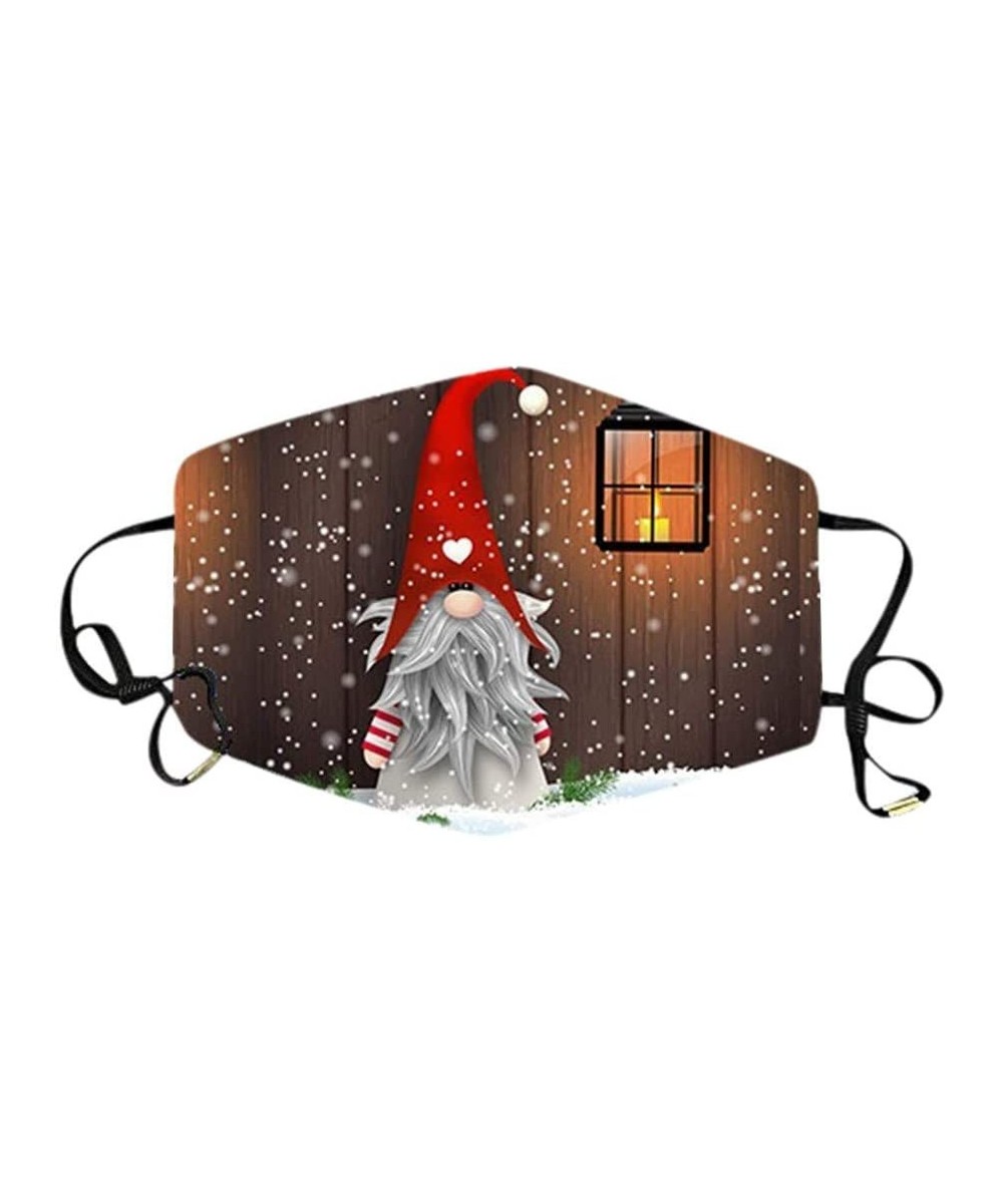 1PC Christmas Printing Windbreak Outdoor Riding Adults Washable Reusable Face Bandanas - J - C319KN7UDET $8.34 Swags