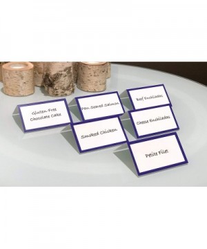 Tented Place Cards - 50 pack - Folded Place Cards are ideal as Wedding Place Cards- Buffet food label- Banquet tables- Cockta...