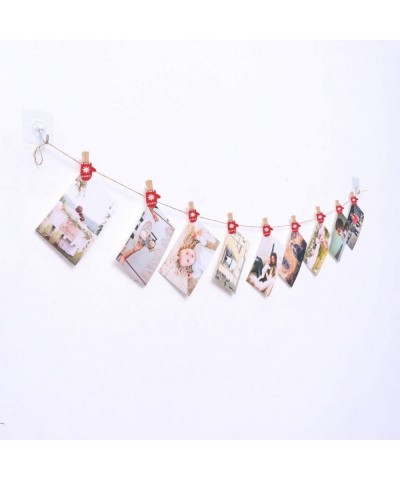 25pcs Mini Wooden Clips Christmas Gloves Decoration Clips Clothespins Christmas Photo Paper Clips Christmas Party Favors Supp...