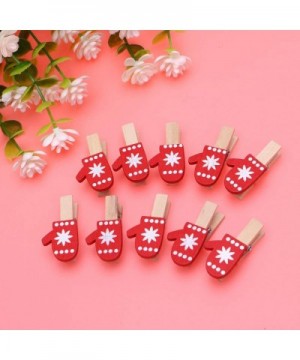 25pcs Mini Wooden Clips Christmas Gloves Decoration Clips Clothespins Christmas Photo Paper Clips Christmas Party Favors Supp...