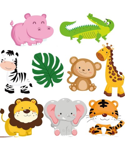 27 Pieces Jungle Themed Party Decorations- Jungle Animals Cutouts Animals Theme Party Signs Paper Cutouts for Theme Party Bir...