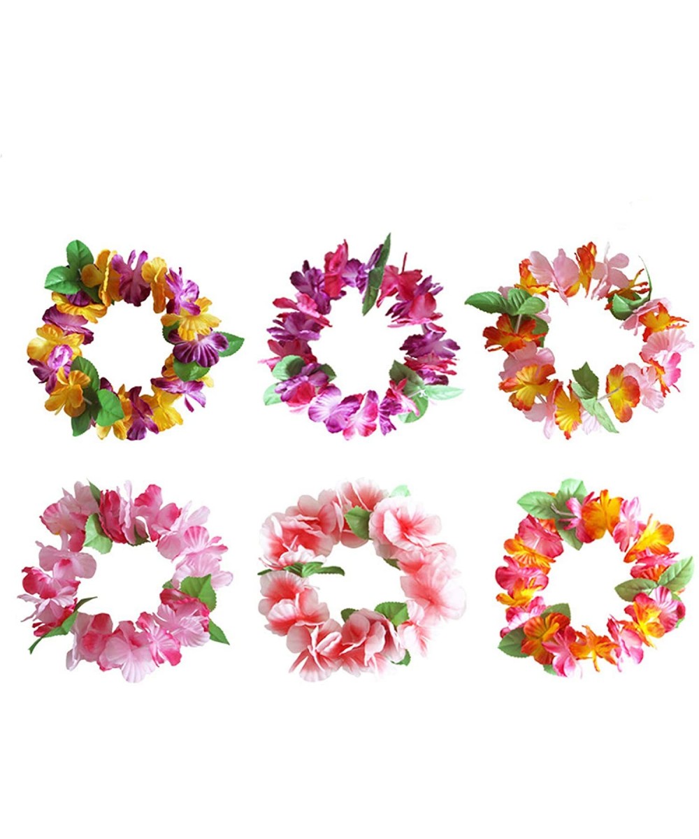 24 PCS Luau Tropical Hawaiian Headband Headpiece Leis for Tiki Mahalo Party Favors Supplies - C0189IK00YQ $5.86 Party Favors