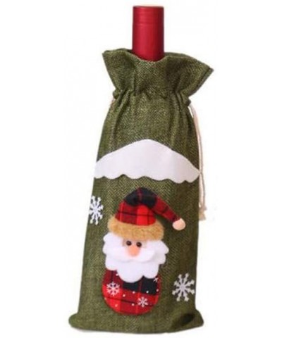 Christmas Decor Christmas Decoration Linen Old Man Doll Red Wine Bottle Set Wine Bag- Christmas Ornaments Advent Calendar Pil...