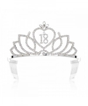 Princess 18th Birthday Tiara Crown 18th Birthday Girls Princess Tiaras Crowns Silver - 2-1/2"Tall 18th / Silver - CM18N6SQQIQ...