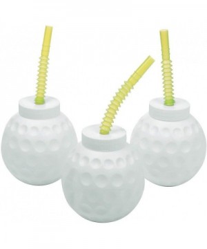 Golf Ball Cups with Straws (12 of 14 oz cups) Birthday and Golf Party Supplies - C7127W38DTJ $18.19 Party Tableware