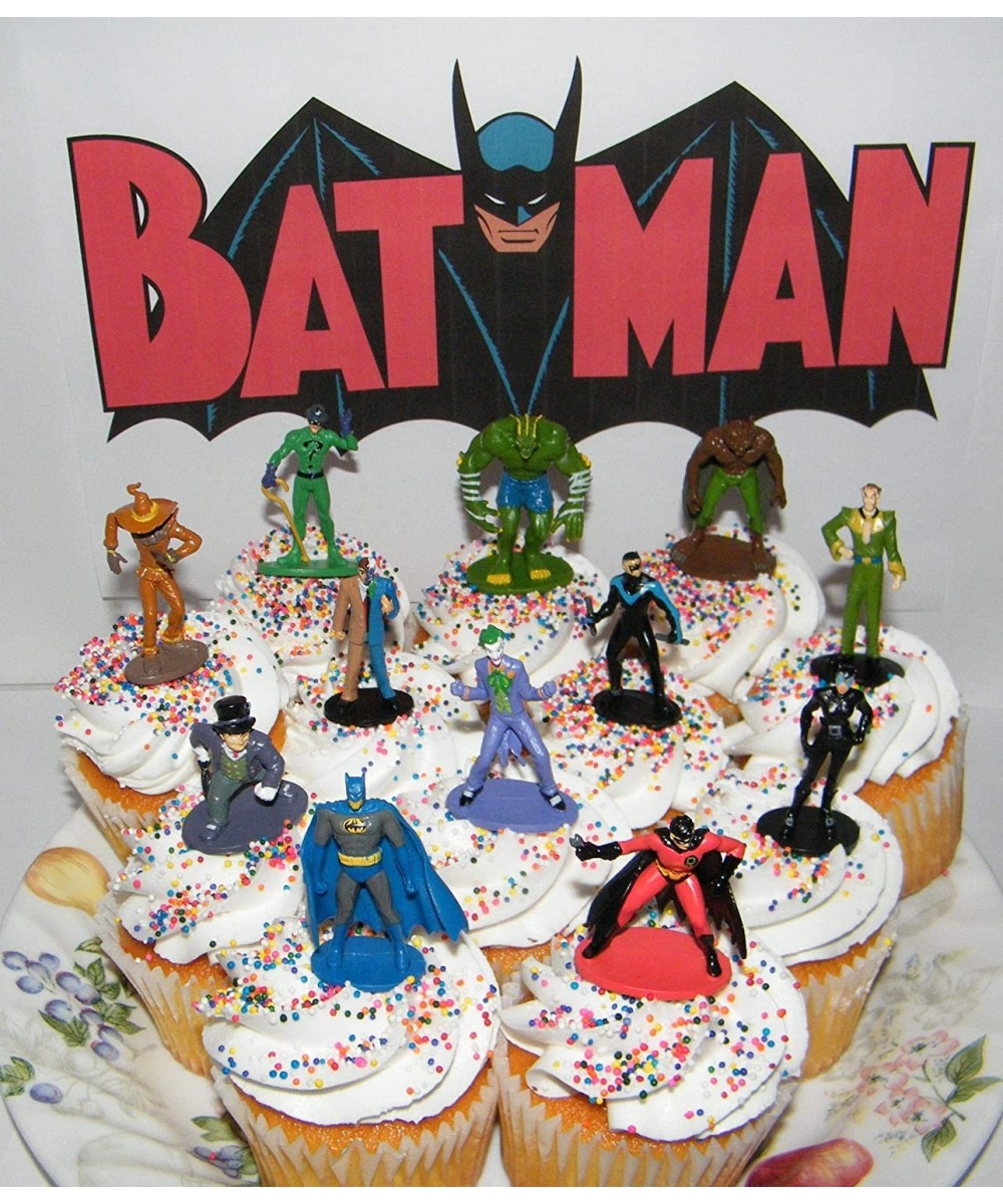 Batman Friends and Foes Cupwith Heroes and lots of Villains! - C918QE3IH4R $13.35 Cake & Cupcake Toppers