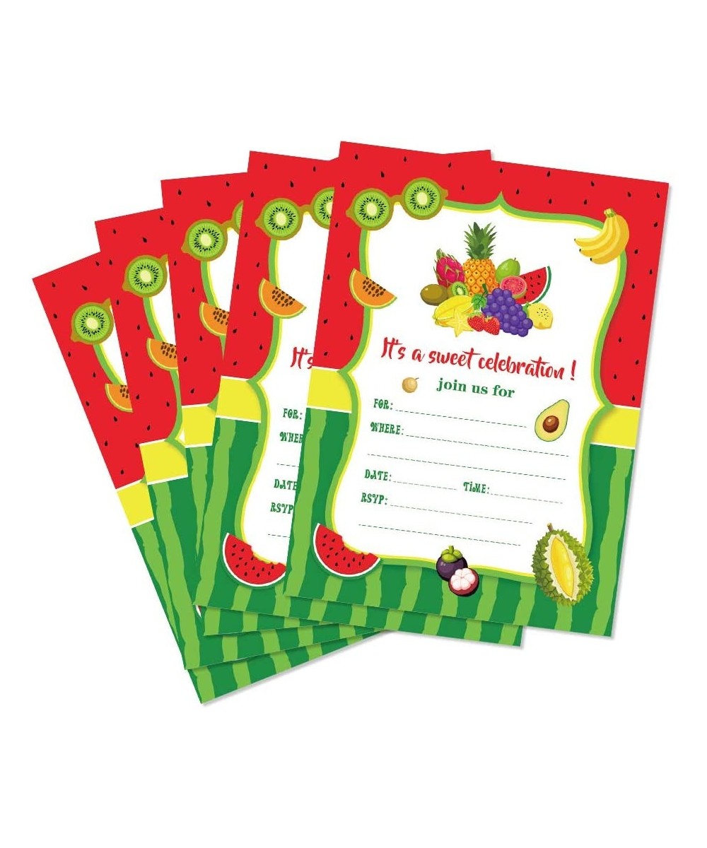 Towtti Frutti Party Invitations with Envelopes (20 Count)-Towtti Frutti Fill in Invites for Christmas-New Year Eve-Baby Showe...