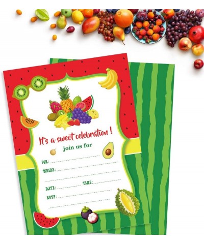 Towtti Frutti Party Invitations with Envelopes (20 Count)-Towtti Frutti Fill in Invites for Christmas-New Year Eve-Baby Showe...