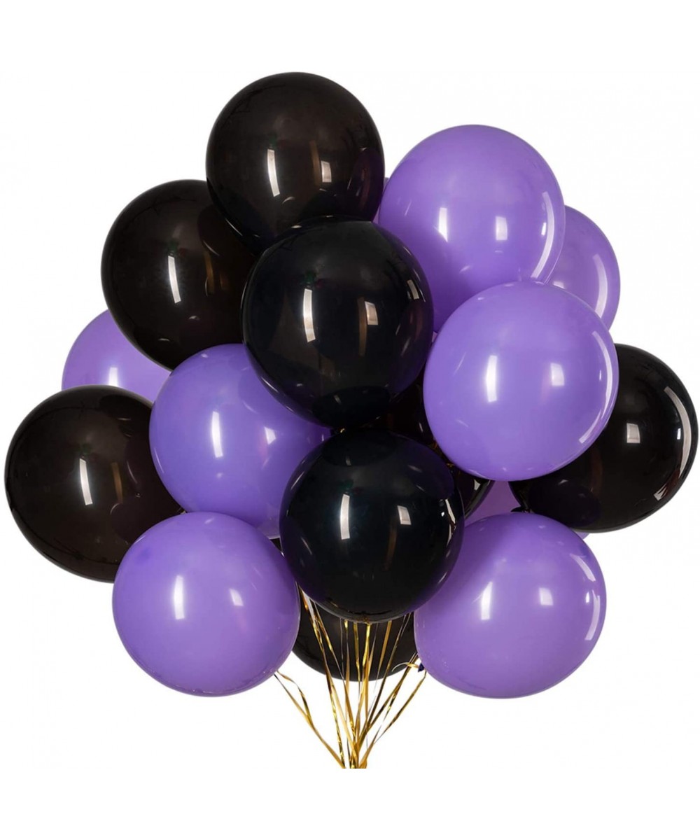 12Inch Purple Black Latex Balloons-50Pcs- Great for Halloween Party Balloons-Birthday-Graduation-Party Decorations - Purple &...