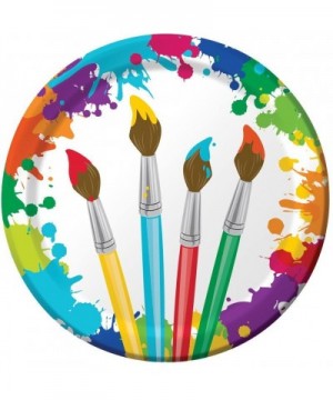 Art Painting Birthday Party Supply Pack! Bundle Includes Paper Plates- Napkins- Cups & Silverware for 8 Guests - CG12FNDD1IN ...