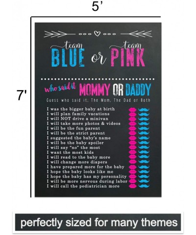 Gender Reveal Party Game Pack - Baby Shower Mommy or Daddy (25 Pack) - Guessing Which Parent Said It Trivia - Surprise Sprink...