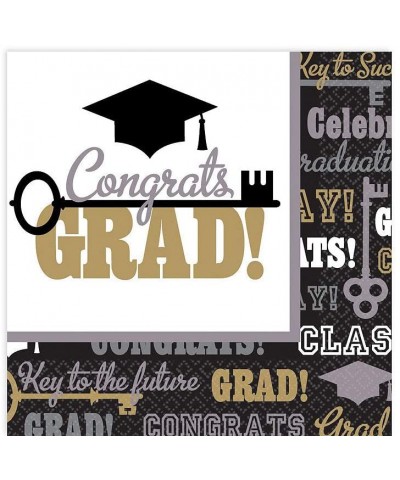 Key to Success Congrats Grad Graduation Dessert Supplies for 60 Guests- With Small Paper Plates and Napkins - C718SM9ORXH $27...