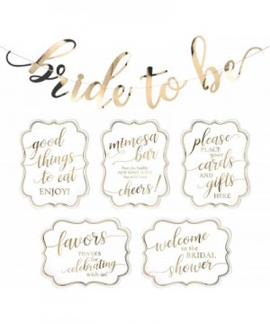 White Gold Bridal Shower Signs and Bunting- 18 - CC1962RR2OL $13.01 Banners & Garlands