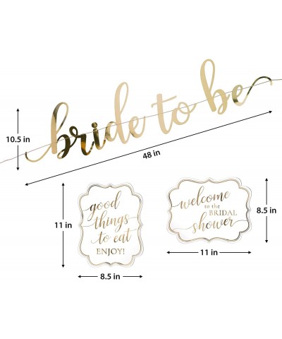 White Gold Bridal Shower Signs and Bunting- 18 - CC1962RR2OL $13.01 Banners & Garlands