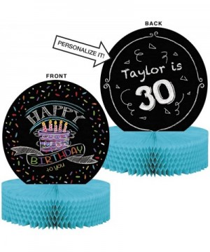 Honeycomb with Chalk Stick Birthday Table Centerpiece- Black - CD11TH3YDCJ $5.71 Centerpieces