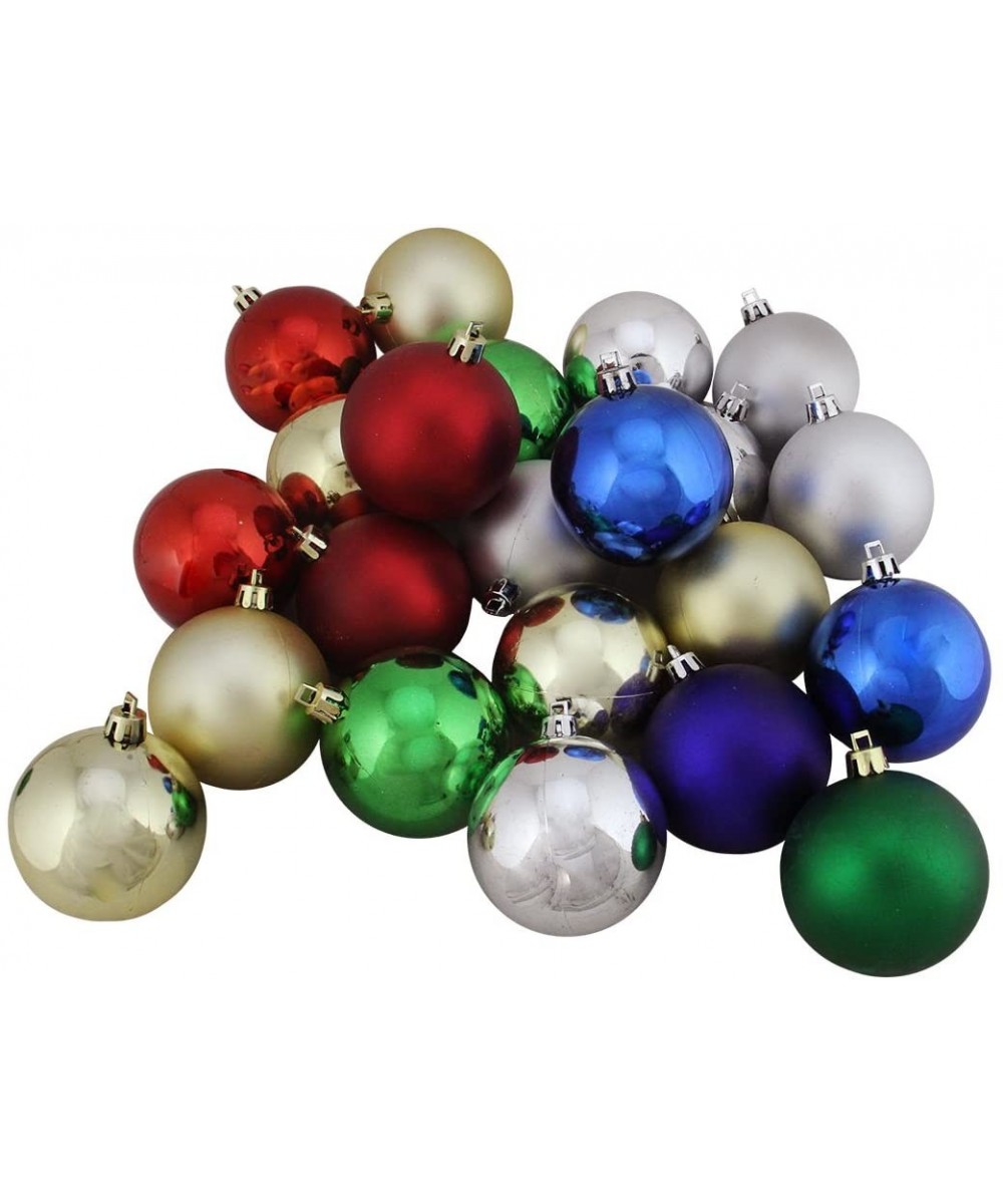 32 Count Shatterproof Traditional Multicolored Shiny and Matte Christmas Ball Ornaments- 3.25 - CL128OZB229 $20.81 Ornaments