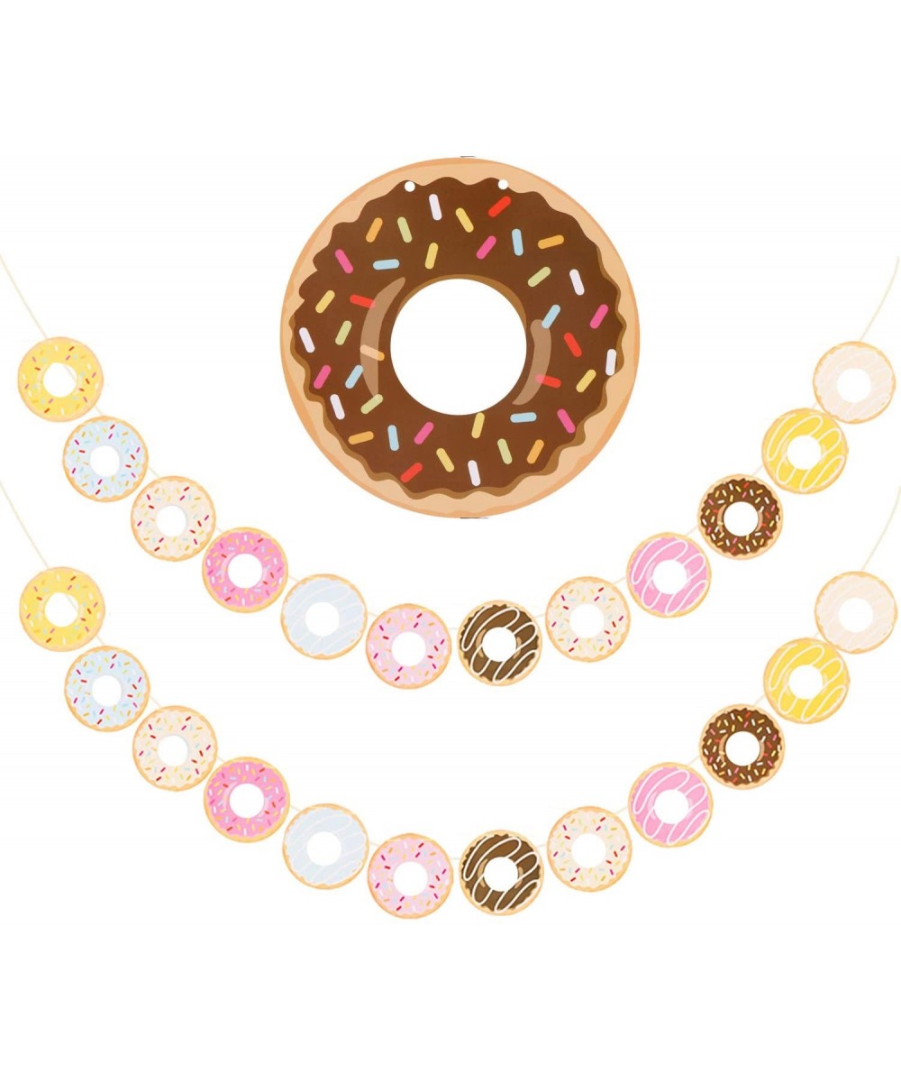 2PCS Donut Decorations Party Banners - Doughnut/Donut Food Theme Party/Tea Party Party Supplies - Girl Kids Baby Shower/Birth...