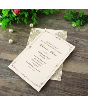 20x Laser Cut Flora Lace Invitation Cards with Blank Inner Sheets and Envelopes for Wedding invitations Bridal Shower Engagem...