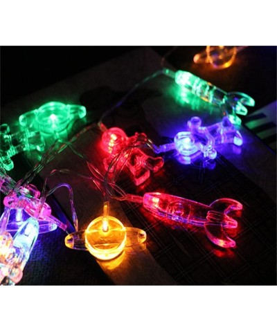 20 LED Children's Room LED String Light Astronaut Spaceship Rocket Pendants Holiday Party Lights Wall Window Nursery or Kids ...