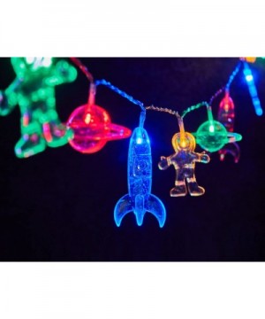 20 LED Children's Room LED String Light Astronaut Spaceship Rocket Pendants Holiday Party Lights Wall Window Nursery or Kids ...
