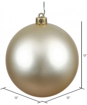 12" Champagne Matte Ball Ornament - Champagne - C711PRJUIYJ $41.82 Ornaments