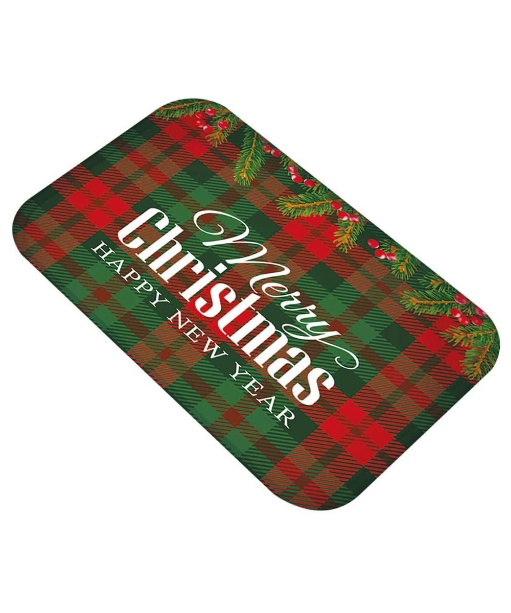 Gift Christmas Print Doormat- Xmas Kitchen Bathroom Anti-Slip Floor Mat Carpet Foot Pad Rug- Christmas Ornaments Advent Calen...