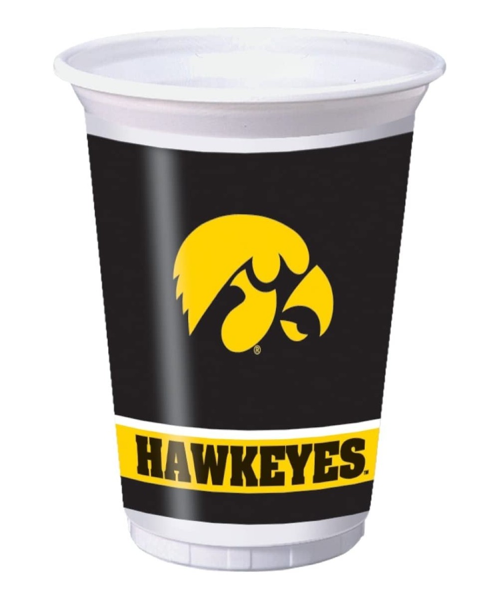 University of Iowa Plastic- 20 oz-8 pcs- One Size- Luncheon cup - Luncheon cup - CC116JXE7E9 $3.38 Party Tableware
