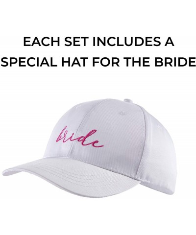 Bride Tribe Hats I 6 Pack I 1 Bride Hat 5 Babe Hats I Bachelorette Hats Pink - Pink - CO193YHTSTU $23.67 Hats