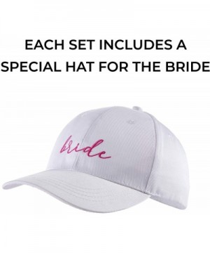 Bride Tribe Hats I 6 Pack I 1 Bride Hat 5 Babe Hats I Bachelorette Hats Pink - Pink - CO193YHTSTU $23.67 Hats