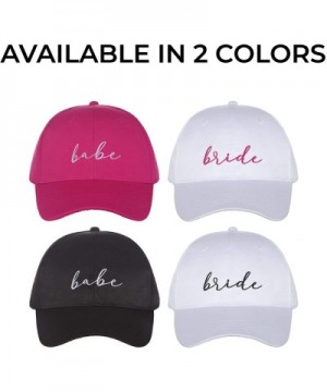 Bride Tribe Hats I 6 Pack I 1 Bride Hat 5 Babe Hats I Bachelorette Hats Pink - Pink - CO193YHTSTU $23.67 Hats