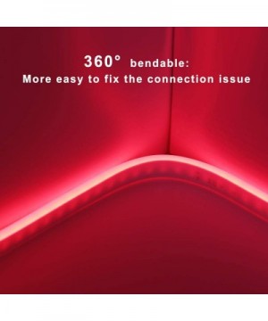 LED Strip Lights- LED Neon Light Rope- Outdoor Flexible Light- DC 12V 16.4 Ft/5m 2835 600 LEDs Silicone Tape Light for Home- ...