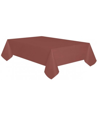 12-Pack Premium Plastic Table Cover Medium Weight Disposable Tablecloth-12PK 54"x108"-Brown-TC58216 - Brown - C5195EHIWAA $12...