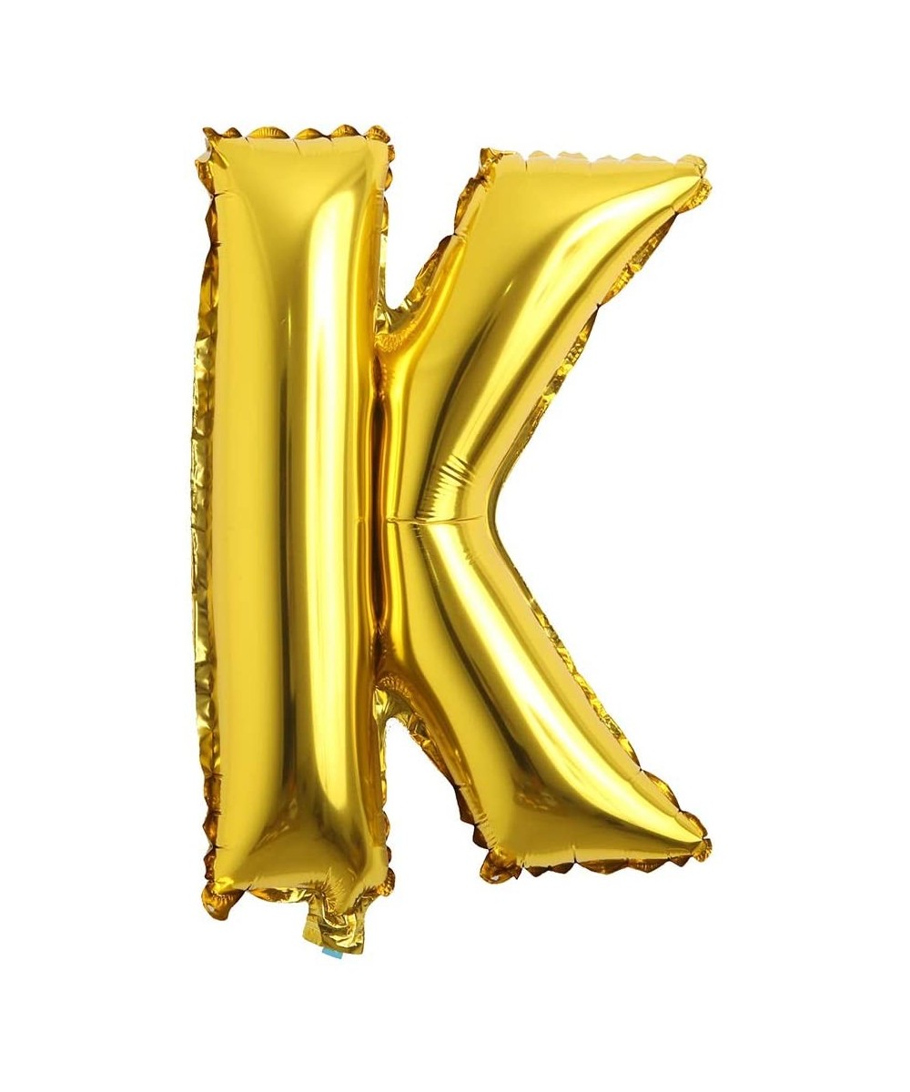 16" inch Single Gold Alphabet Letter Number Balloons Aluminum Hanging Foil Film Balloon Wedding Birthday Party Decoration Ban...