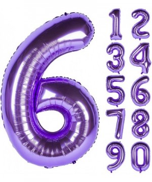 New 40 Inch Purple Digit Helium Foil Birthday Party Balloons Number 6 - Number 6 - C418RUYW66E $5.06 Balloons