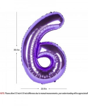 New 40 Inch Purple Digit Helium Foil Birthday Party Balloons Number 6 - Number 6 - C418RUYW66E $5.06 Balloons