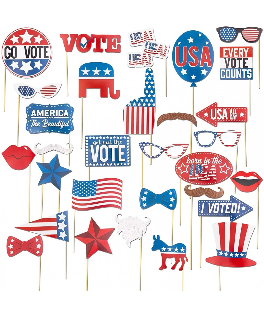 Election Day Party Photo Booth Prop Kit (30 Pieces) - CH18AA3U2YH $6.66 Photobooth Props