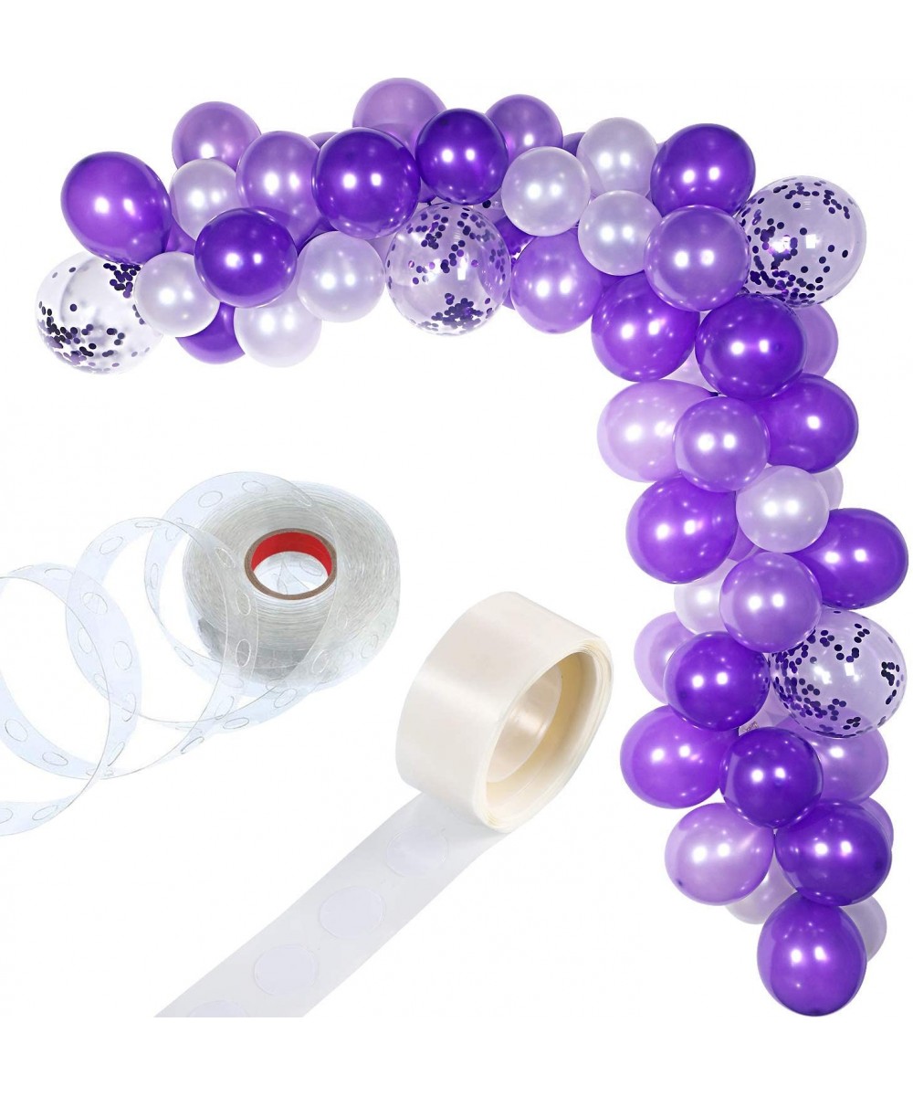 112 Pieces Balloon Garland Kit Balloon Arch Garland for Wedding Birthday Party Decorations (White Purple) - CX18NR6YXO2 $11.1...