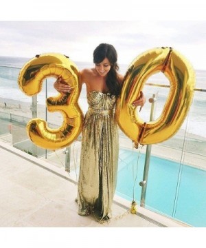 40 Inch Gold 3 0 Number Balloons Giant Jumbo Number 30 Foil Mylar Balloons for 30th Birthday Party Supplies 30 Anniversary Ev...