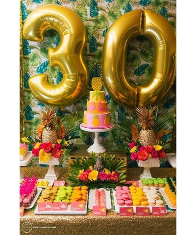 40 Inch Gold 3 0 Number Balloons Giant Jumbo Number 30 Foil Mylar Balloons for 30th Birthday Party Supplies 30 Anniversary Ev...