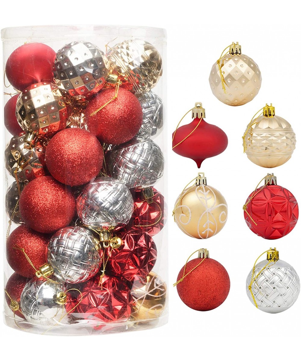 41ct 2.36" Christmas Ornaments for Christmas Tree Decorations Christmas Tree Ornaments Sets Shatterproof Christmas Balls Bulb...