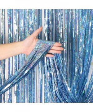 4 Pack Foil Curtains- 1 x 2 m Metallic Fringe Curtains Tinsel Curtains for Birthday Wedding Party Halloween Christmas Decorat...