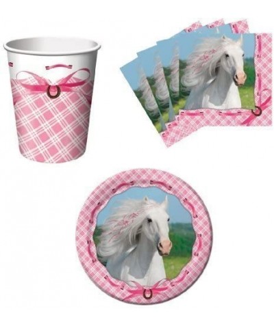 Heart My Horse Pink Birthday Party Supplies Set Plates Napkins Cups Kit for 16 - C111KHINTPZ $23.95 Party Packs
