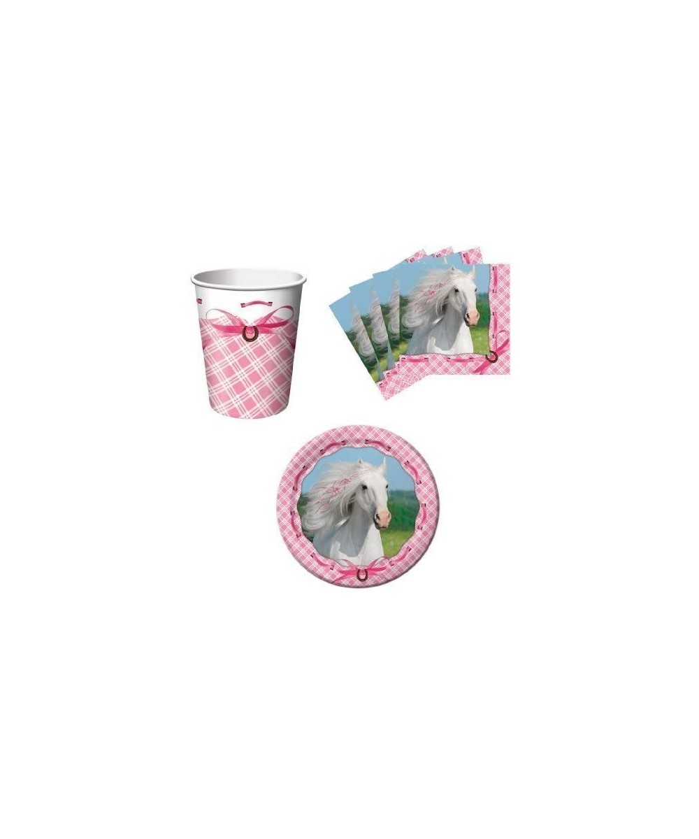 Heart My Horse Pink Birthday Party Supplies Set Plates Napkins Cups Kit for 16 - C111KHINTPZ $23.95 Party Packs