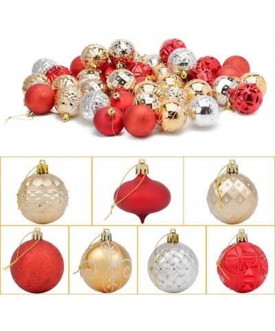 41ct 2.36" Christmas Ornaments for Christmas Tree Decorations Christmas Tree Ornaments Sets Shatterproof Christmas Balls Bulb...