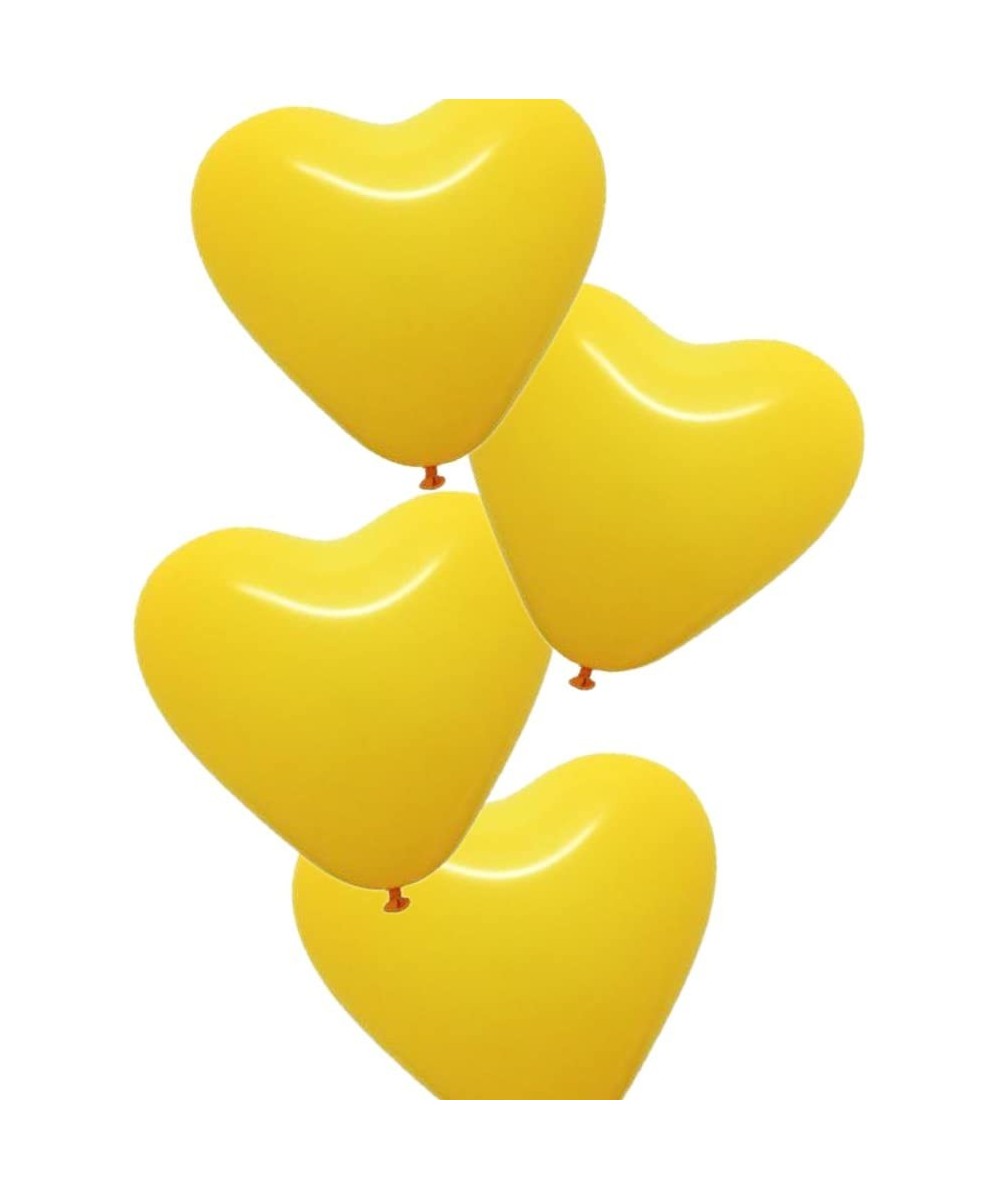 Yellow 25ct Heart Balloons 100% Latex Balloons- Wedding- Propose- Birthday Party Balloons - Yellow - CO11TBHCW0V $5.78 Balloons