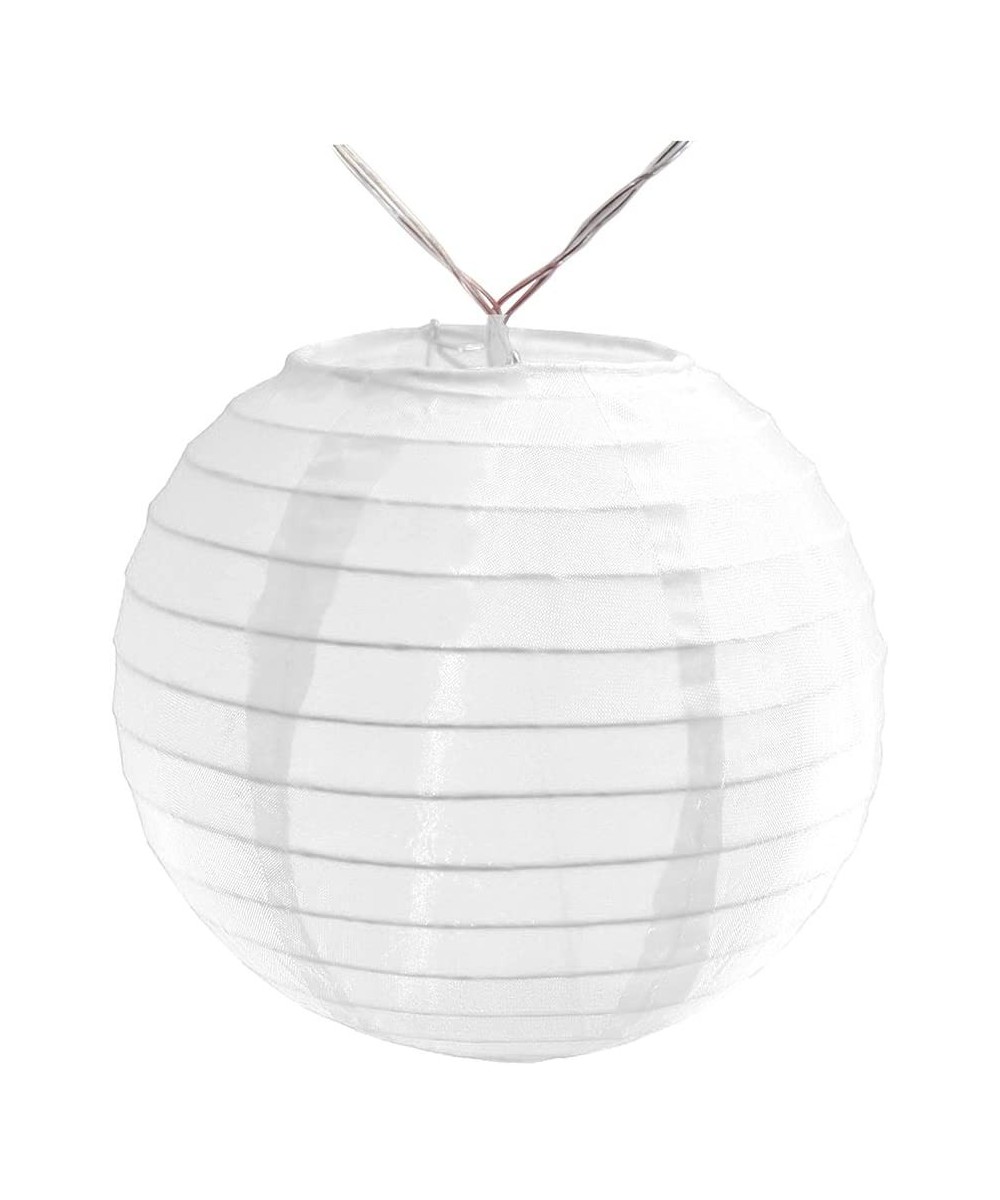 10 Count Battery Operated String Light with 6" Nylon Lanterns- White - White - CM180GXUC30 $19.70 Indoor String Lights