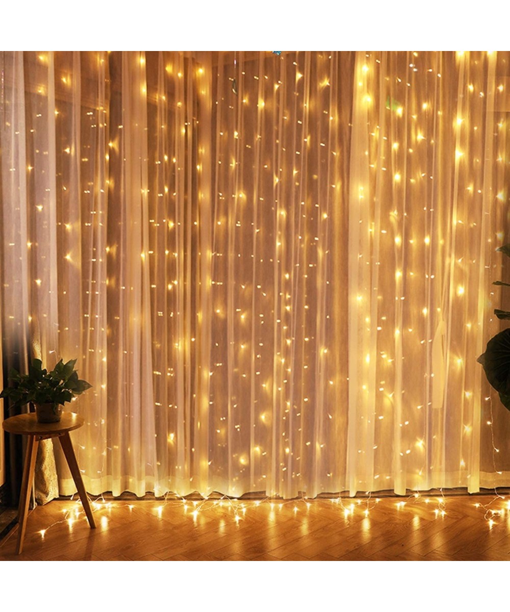8 Modes Curtain Lights 9.8x9.8 Foot 300LED Curtain String Lights Fairy Lights for Home Garden Bedroom Wedding Party Backdrops...