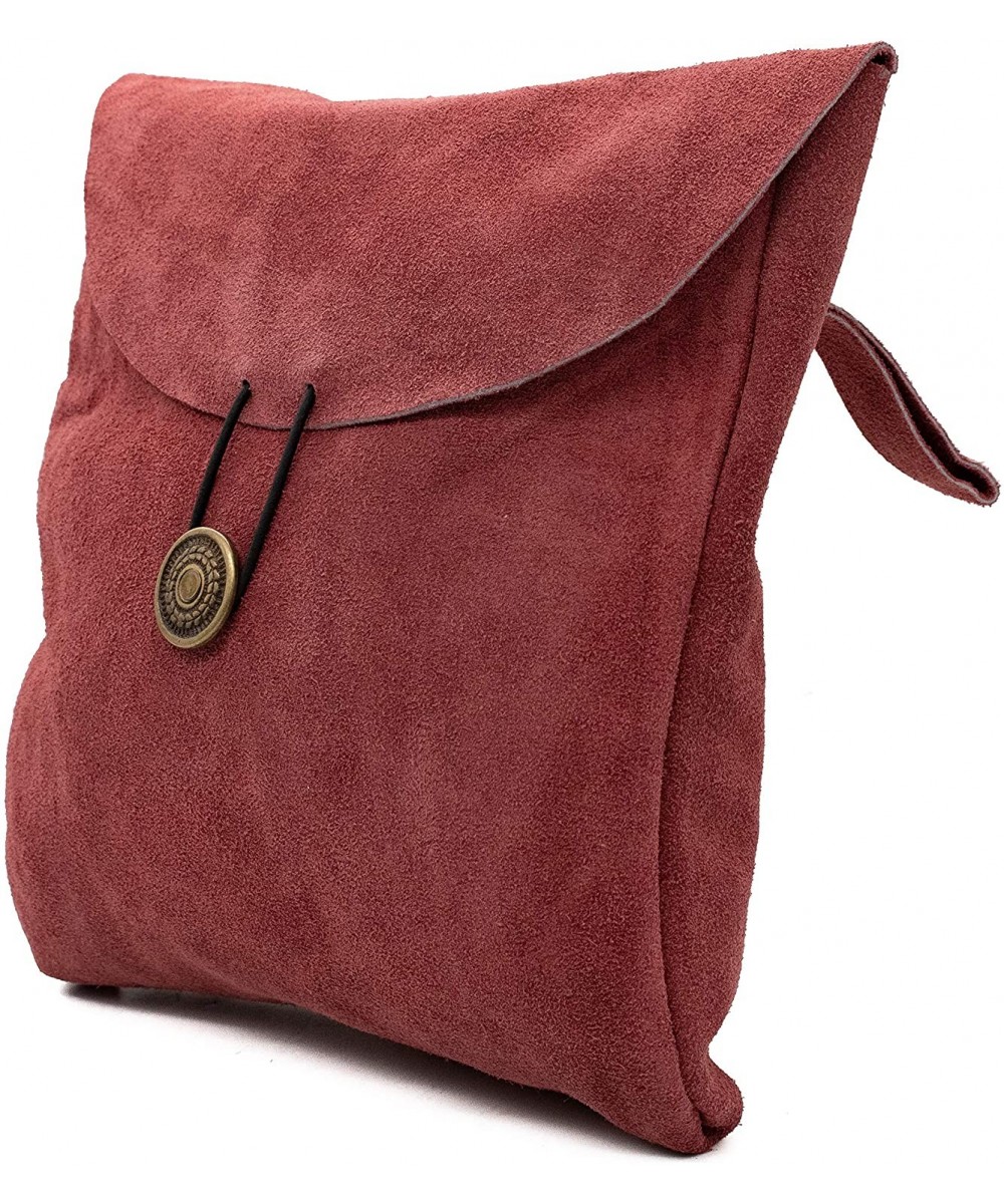 Medieval Renaissance Suede Jewelry Belt Pouch LARP Costume Waist Bag - Burgundy - CX190Z357OC $14.18 Favors