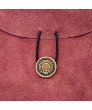 Medieval Renaissance Suede Jewelry Belt Pouch LARP Costume Waist Bag - Burgundy - CX190Z357OC $14.18 Favors