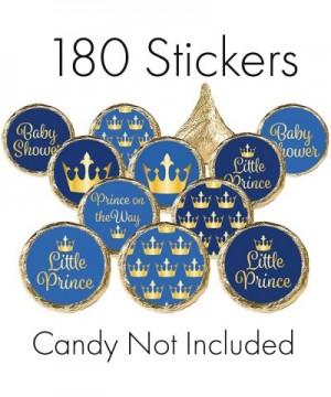 Little Prince Royal Baby Shower Favor Stickers - 180 Count - C012NRKJSGX $8.54 Favors